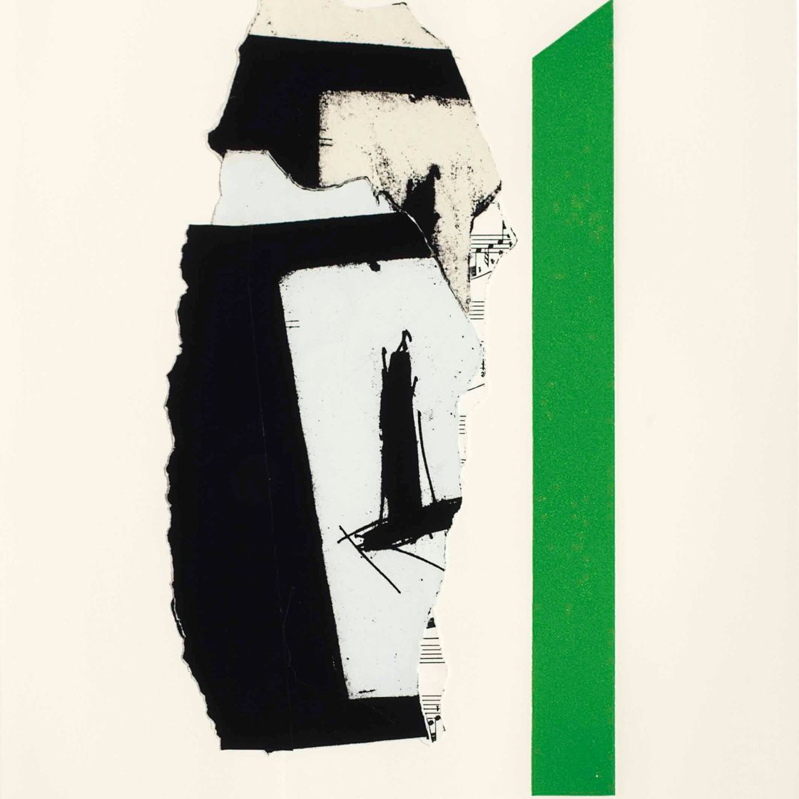 Robert Motherwell — В белом цвете с зеленой полосой