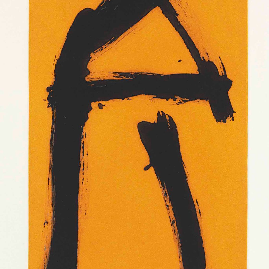 Robert Motherwell — Черный жест на медном фоне