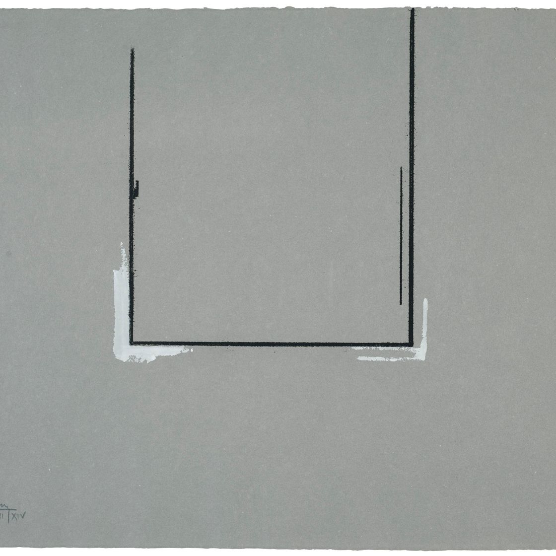 Robert Motherwell — Серый, открытый белой краской