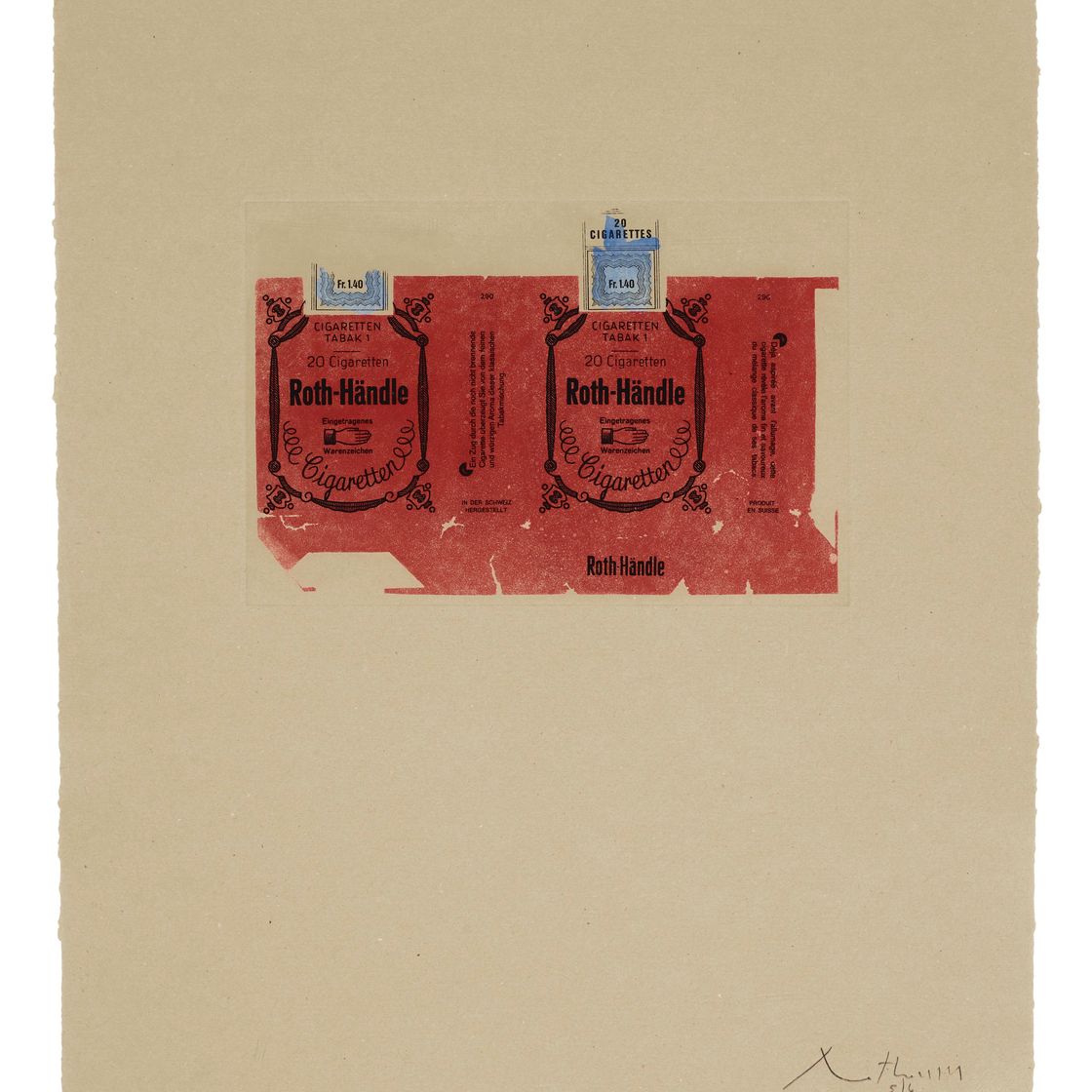 Robert Motherwell — Рот-Хендл II (малиновый)