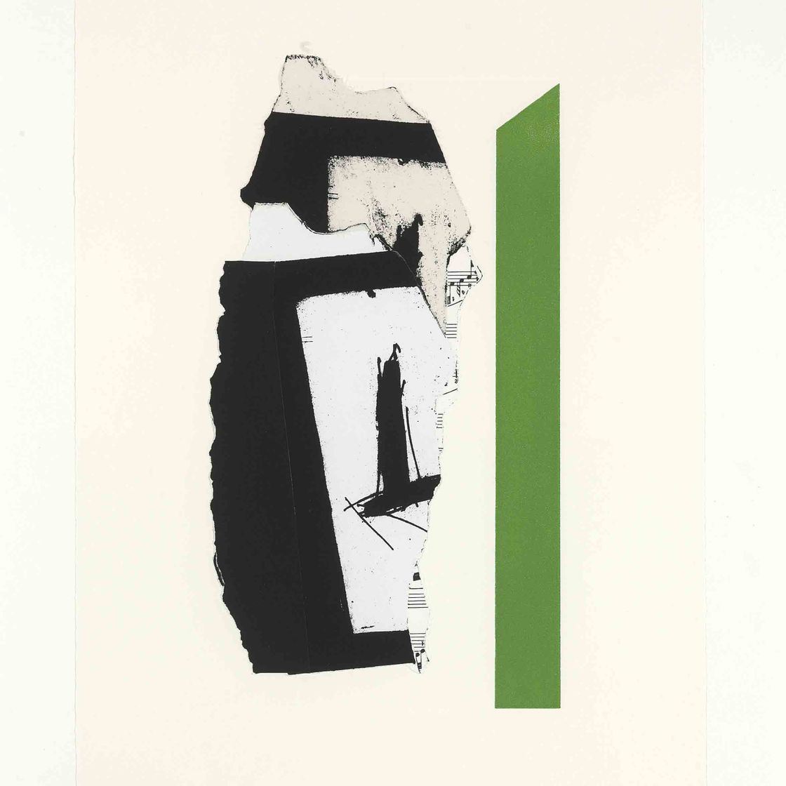 Robert Motherwell — Белый с зеленой полосой (E. & B. 378; B. 346)