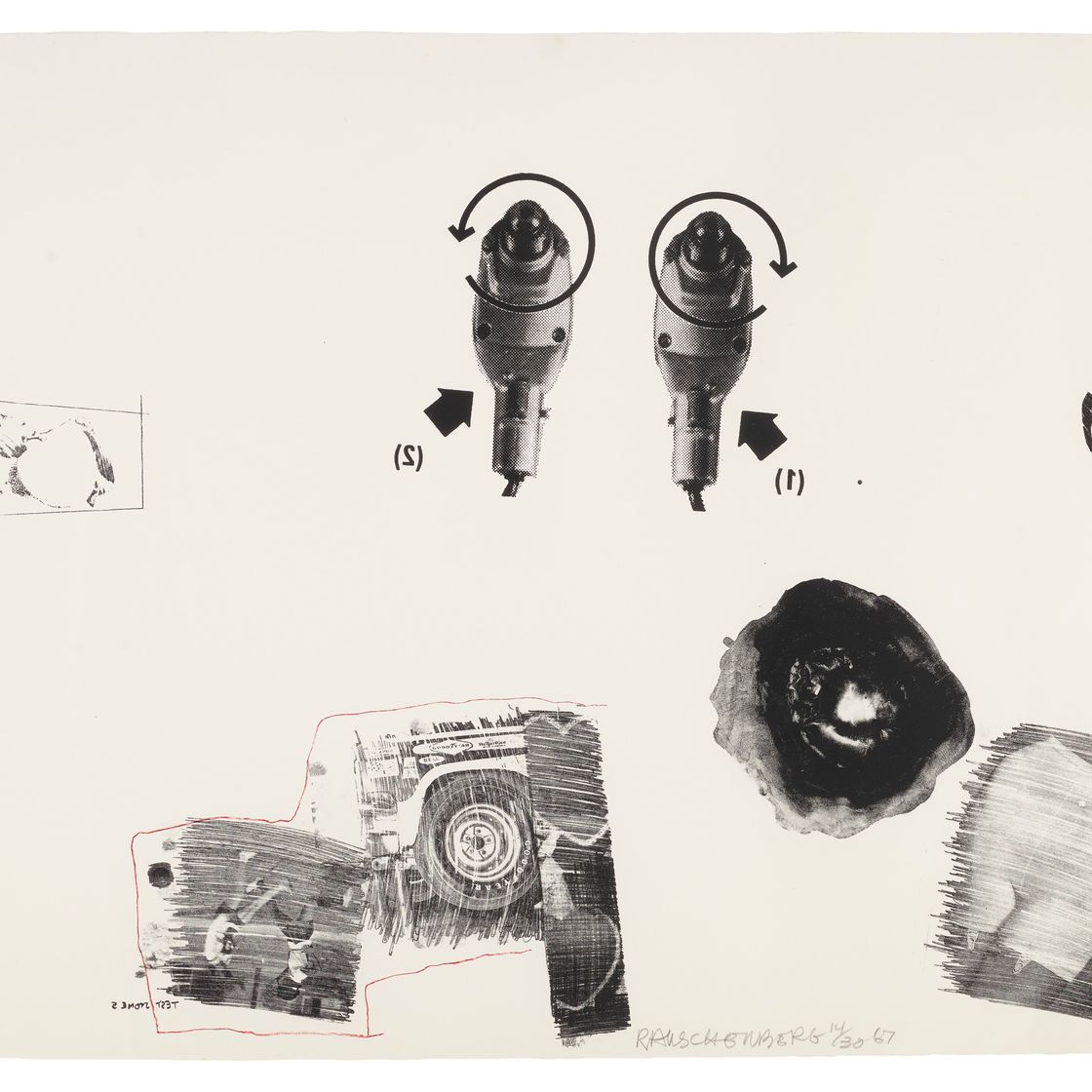 Robert Rauschenberg — Бустер и семь этюдов : четыре отпечатка, изображение 2