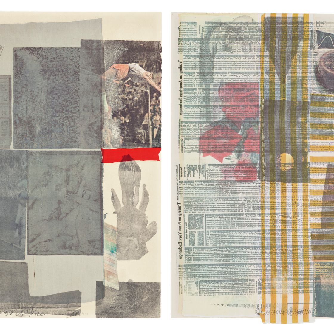Robert Rauschenberg — Две гравюры художника