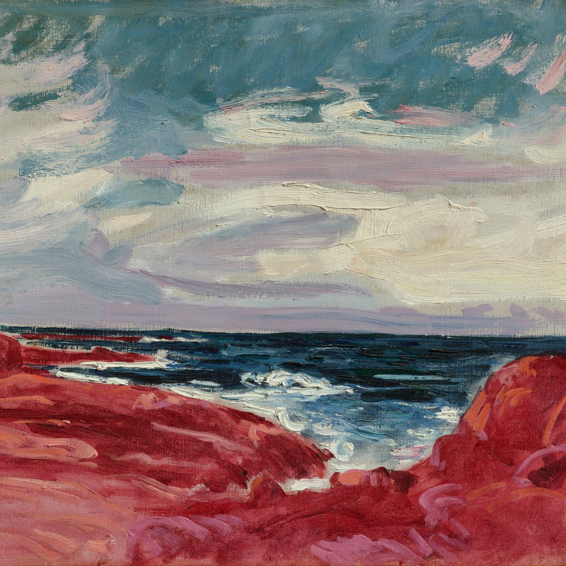 Roderic O'Conor — Морской пейзаж с красными скалами, изображение 1