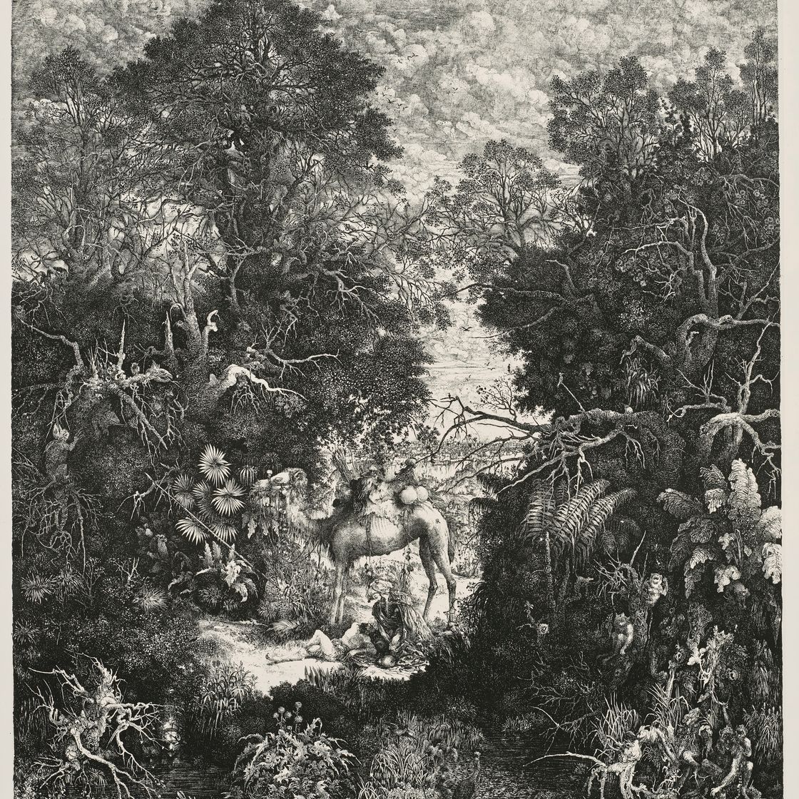 Rodolphe Bresdin — Добрый самаритянин ("Абдель Кадер, защитник кретьена"), изображение 1