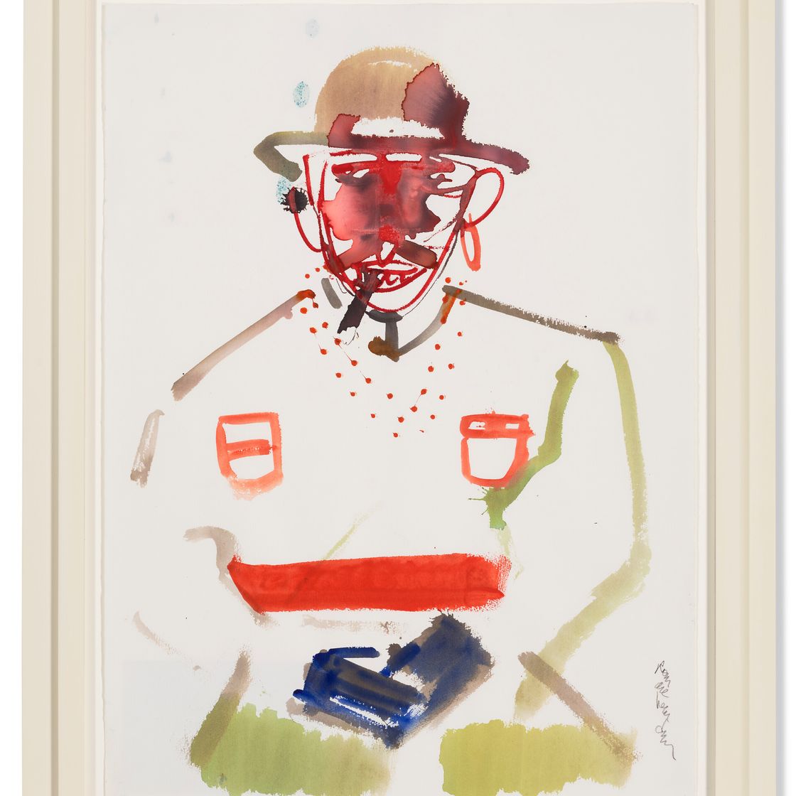Romare Bearden — Мужчина с сигарой (Чародей за сигарой, Чародей за сигарой), изображение 2