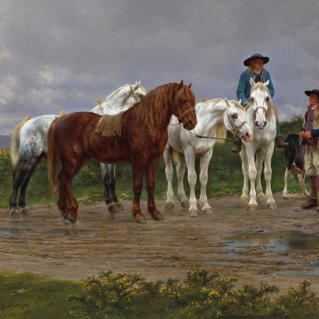 Rosa Bonheur — Фермеры Пиренеев, направляющиеся на рынок