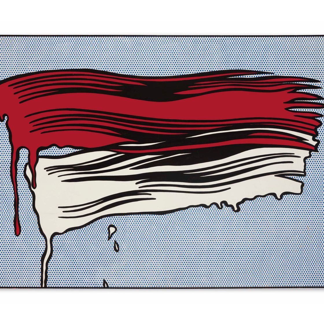 Roy Lichtenstein — Красные и белые мазки кисти