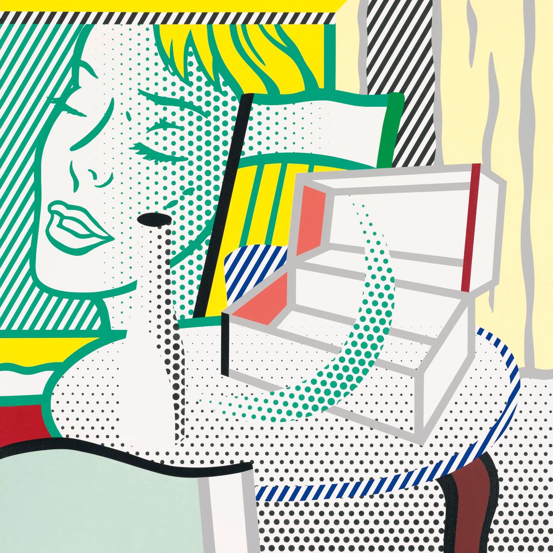 Roy Lichtenstein — Интерьер с картинами и натюрмортами