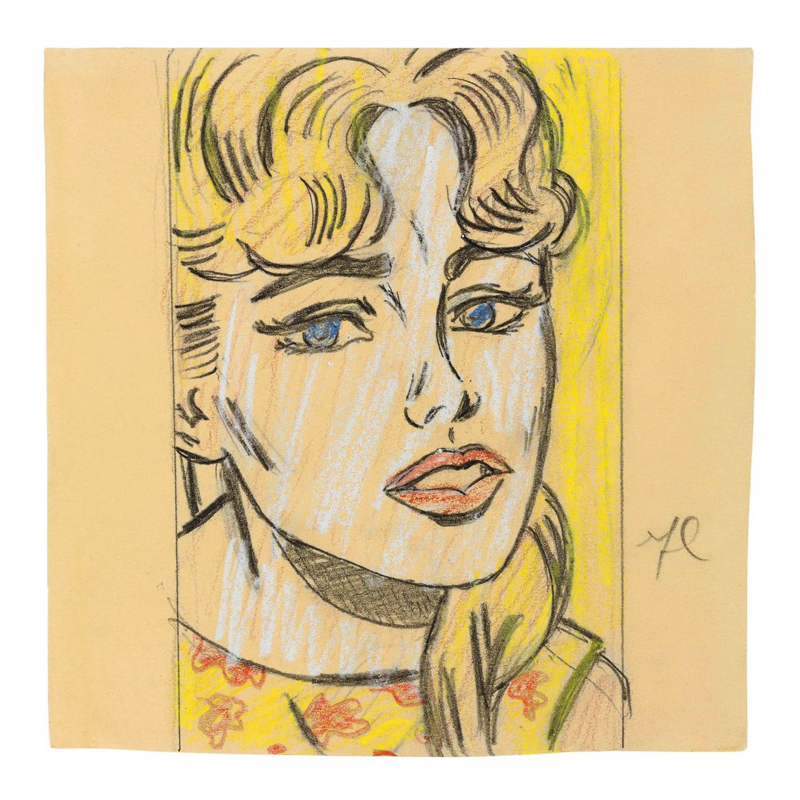 Roy Lichtenstein — Озабоченная девушка (учеба)