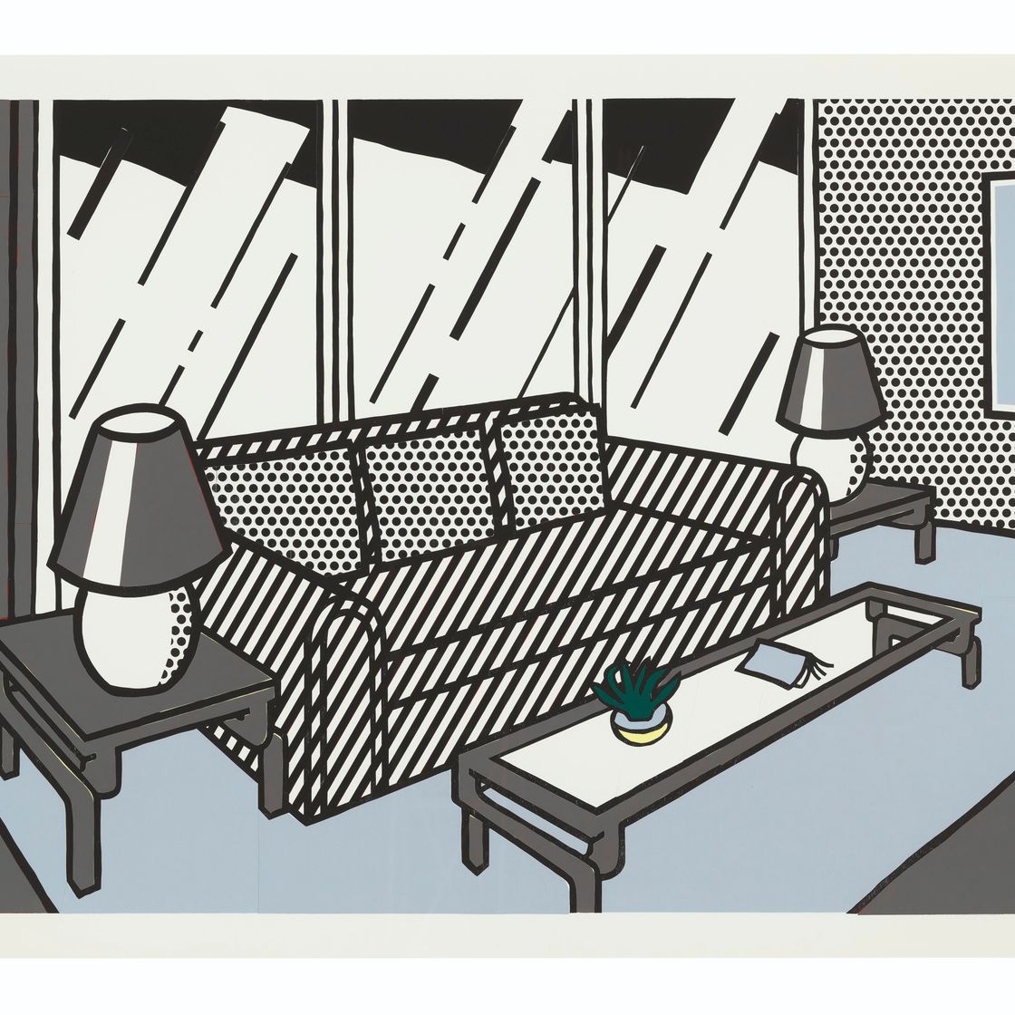 Roy Lichtenstein — Красные лампы - Уникальное состояние, изображение 1