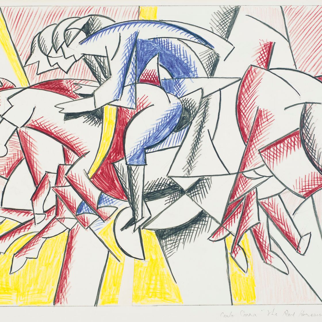 Roy Lichtenstein — Красный всадник (этюд), изображение 1