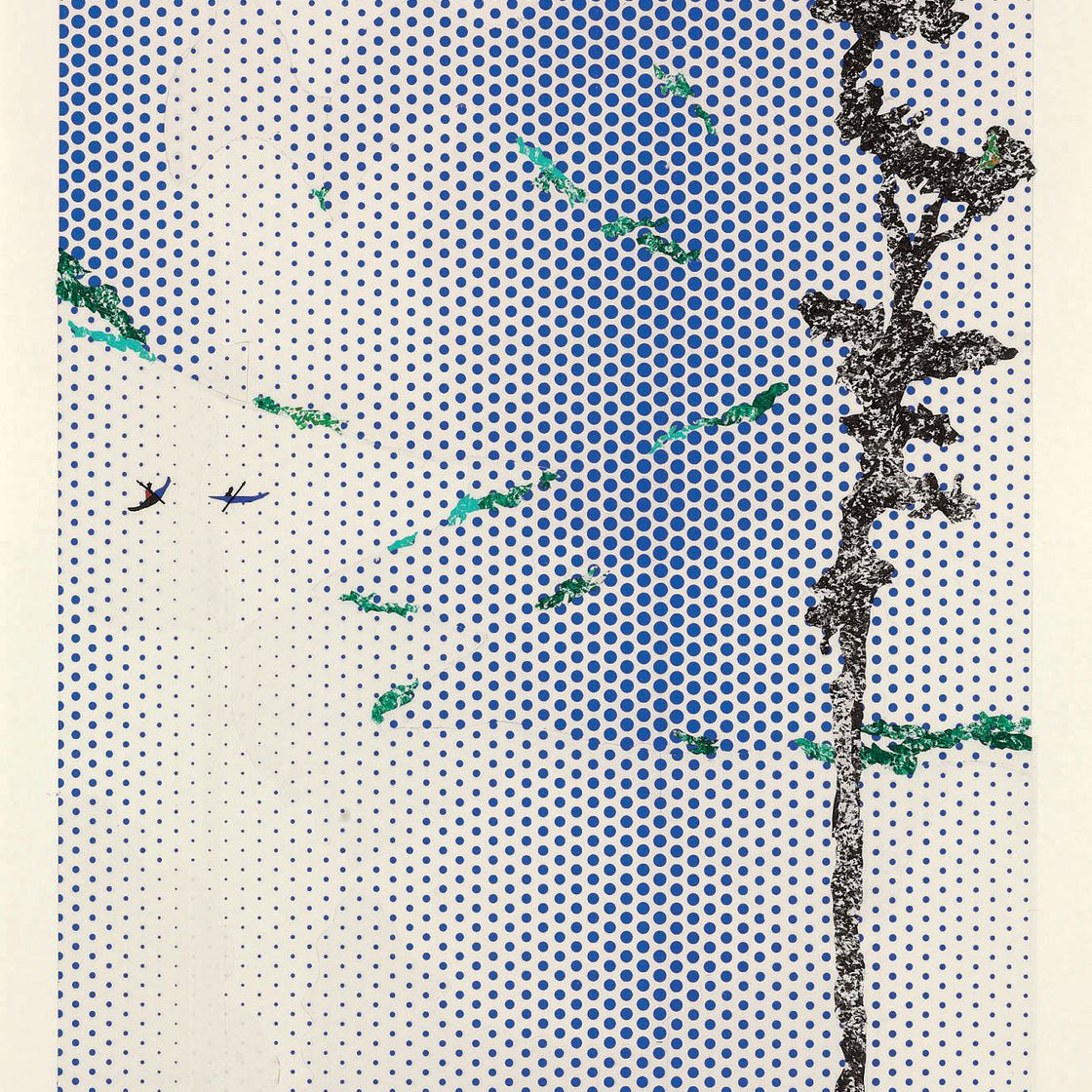 Roy Lichtenstein — Коллаж для пейзажа с высоким деревом