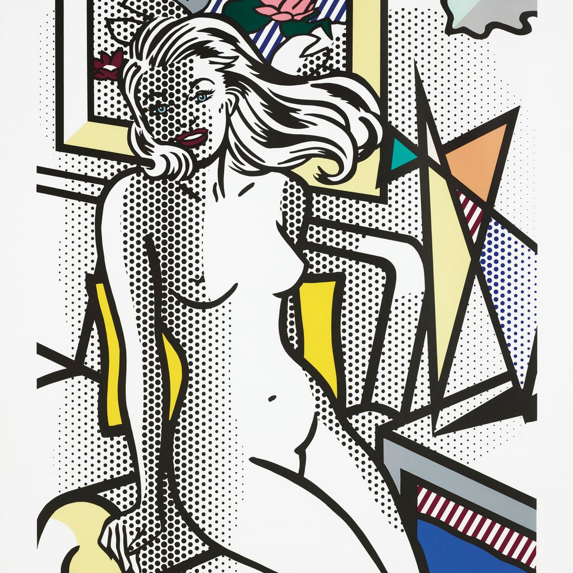 Roy Lichtenstein — Обнаженная с желтой подушкой, из серии Nude