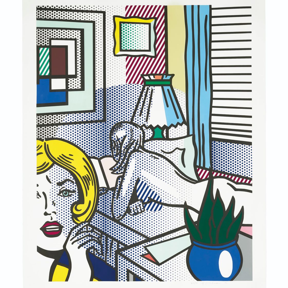 Roy Lichtenstein — Соседки по комнате из серии "Обнаженная натура"