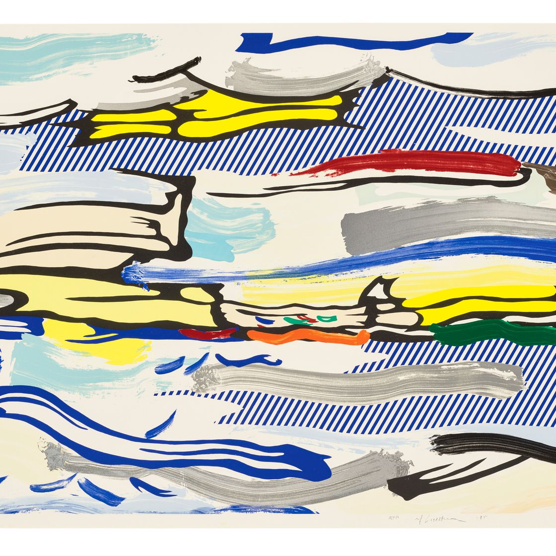 Roy Lichtenstein — Морской пейзаж из серии "Пейзажи"