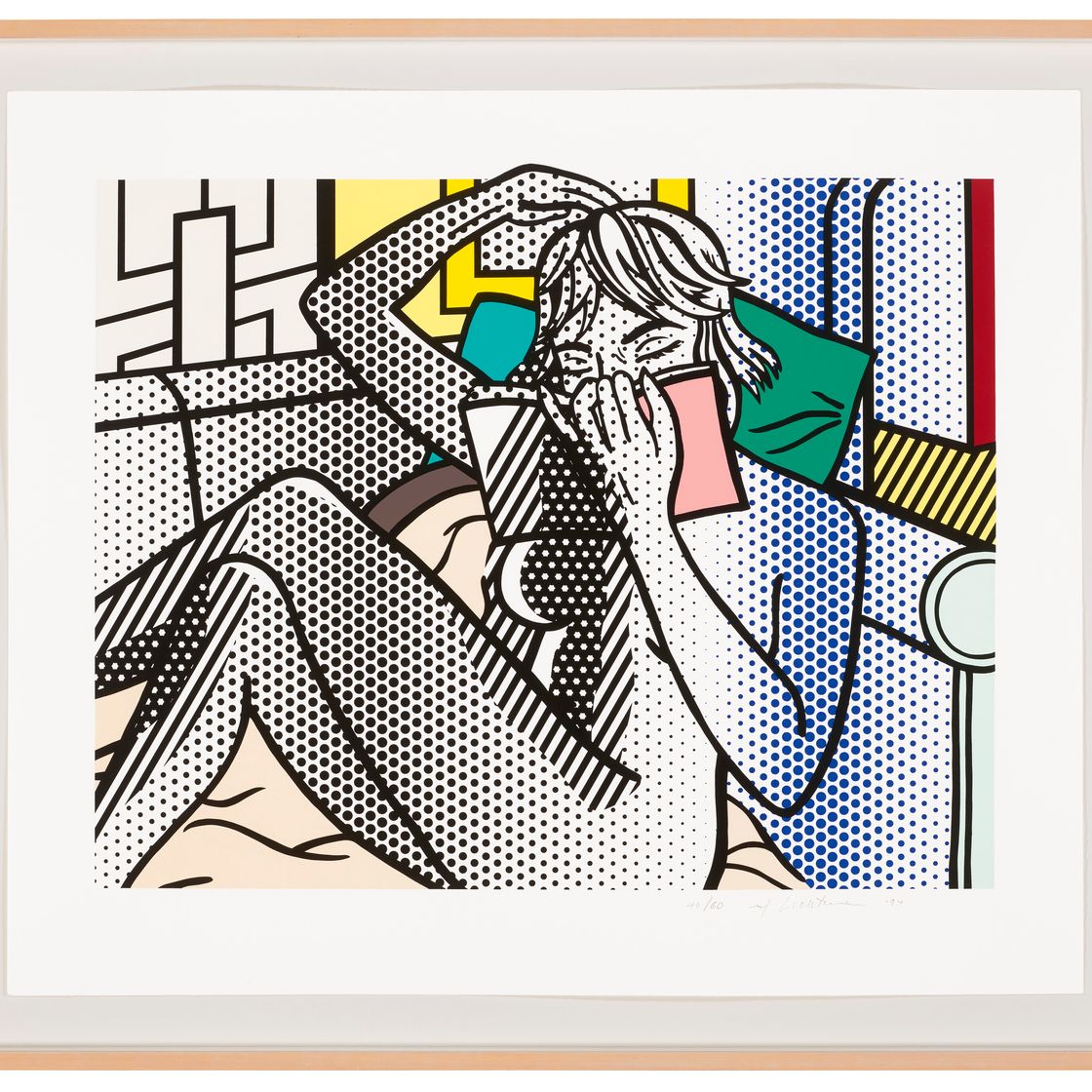 Roy Lichtenstein — Чтение в обнаженном виде, от Nudes, изображение 2