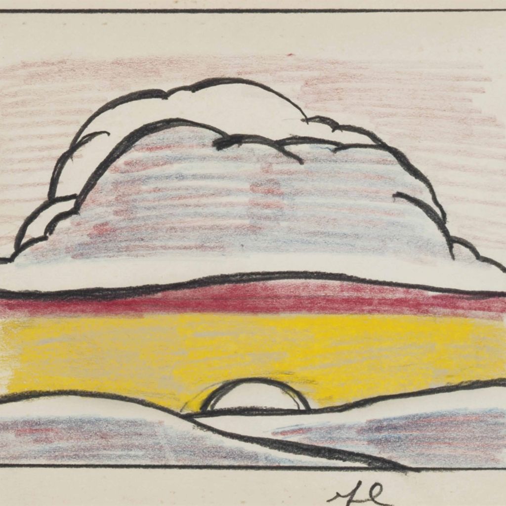 Roy Lichtenstein — Пейзаж с заходящим солнцем
