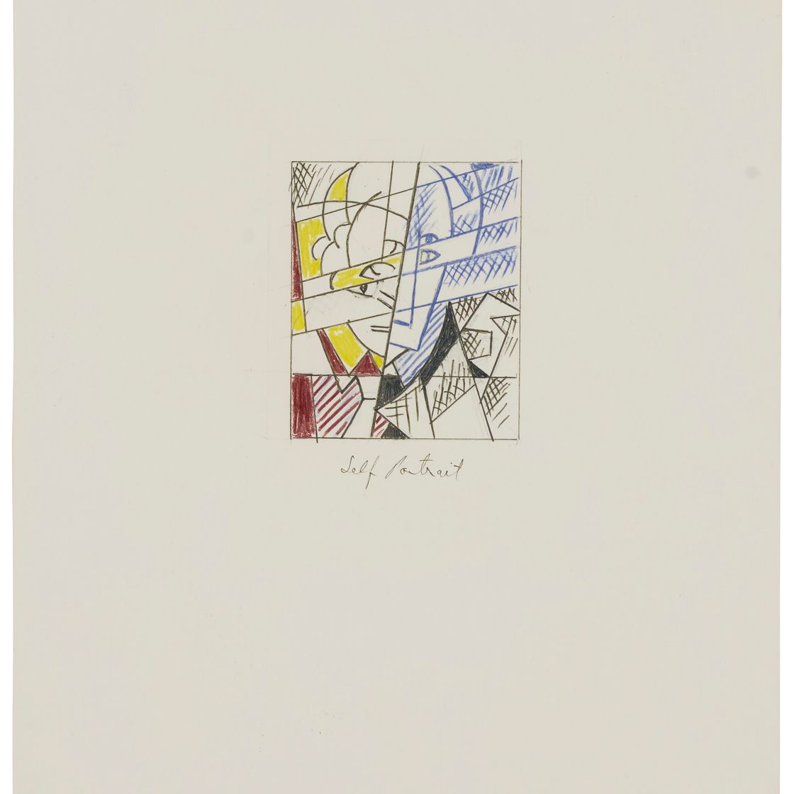 Roy Lichtenstein — Автопортрет (этюд), изображение 2