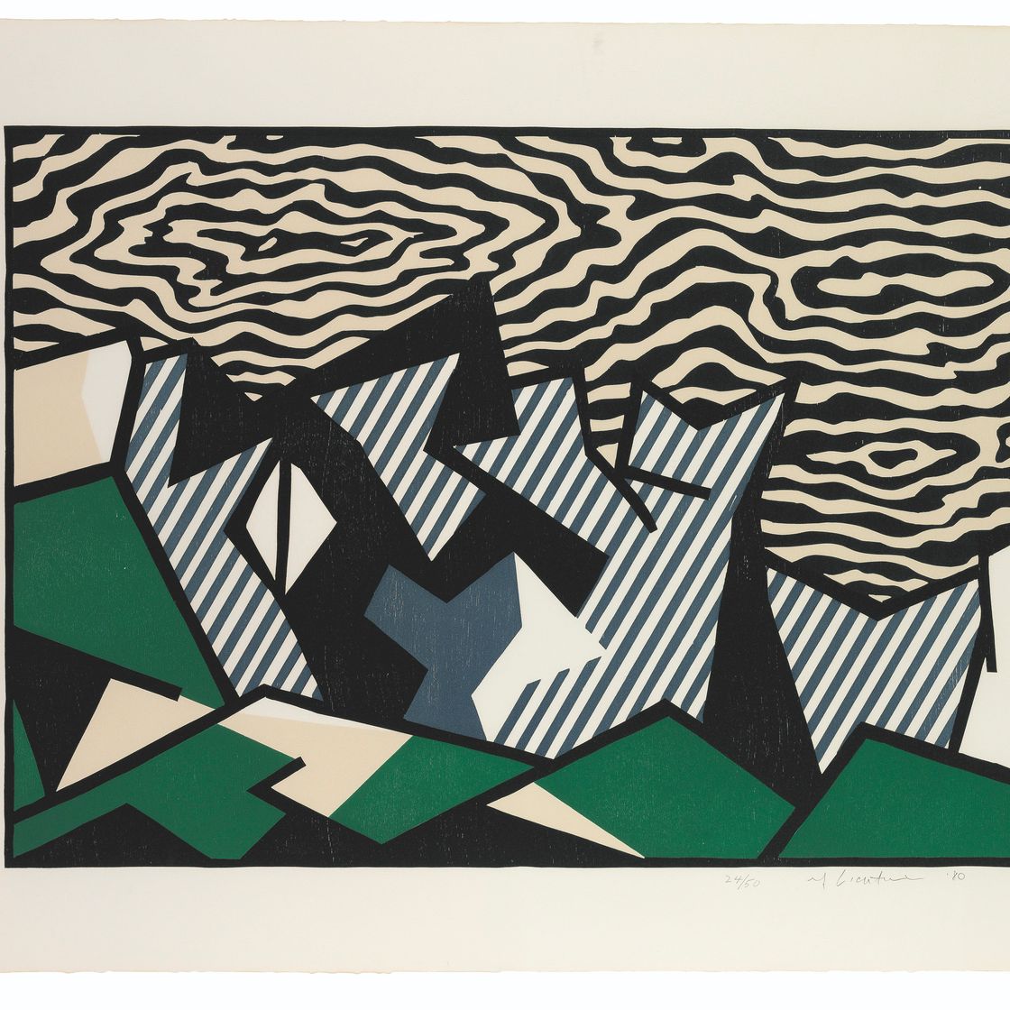 Roy Lichtenstein — Серия экспрессионистских гравюр на дереве, изображение 2