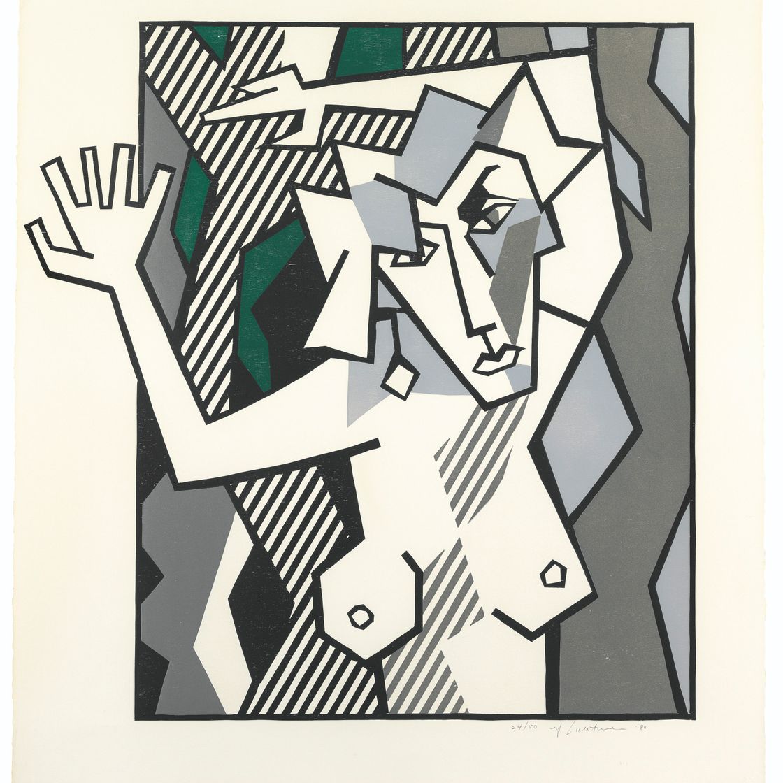 Roy Lichtenstein — Серия экспрессионистских гравюр на дереве, изображение 7