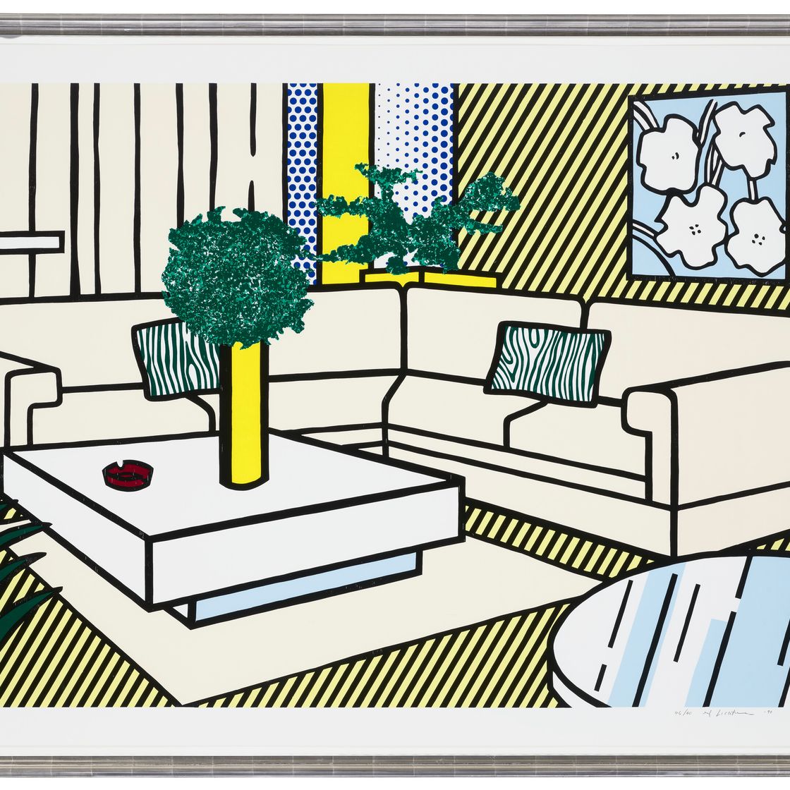 Roy Lichtenstein — Желтая ваза из интерьерной серии, изображение 2