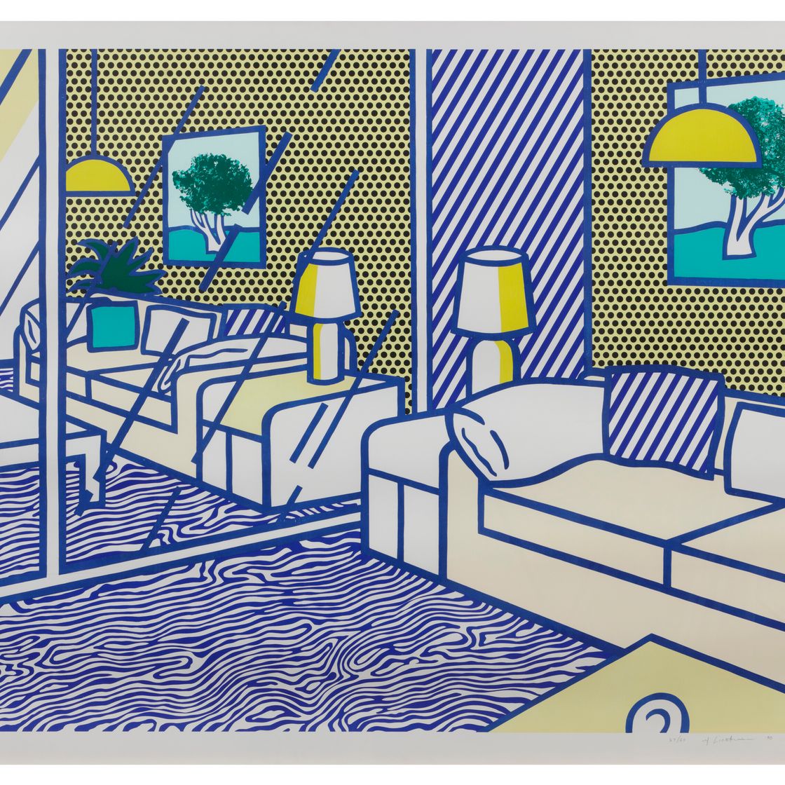 Roy Lichtenstein — Синий пол
