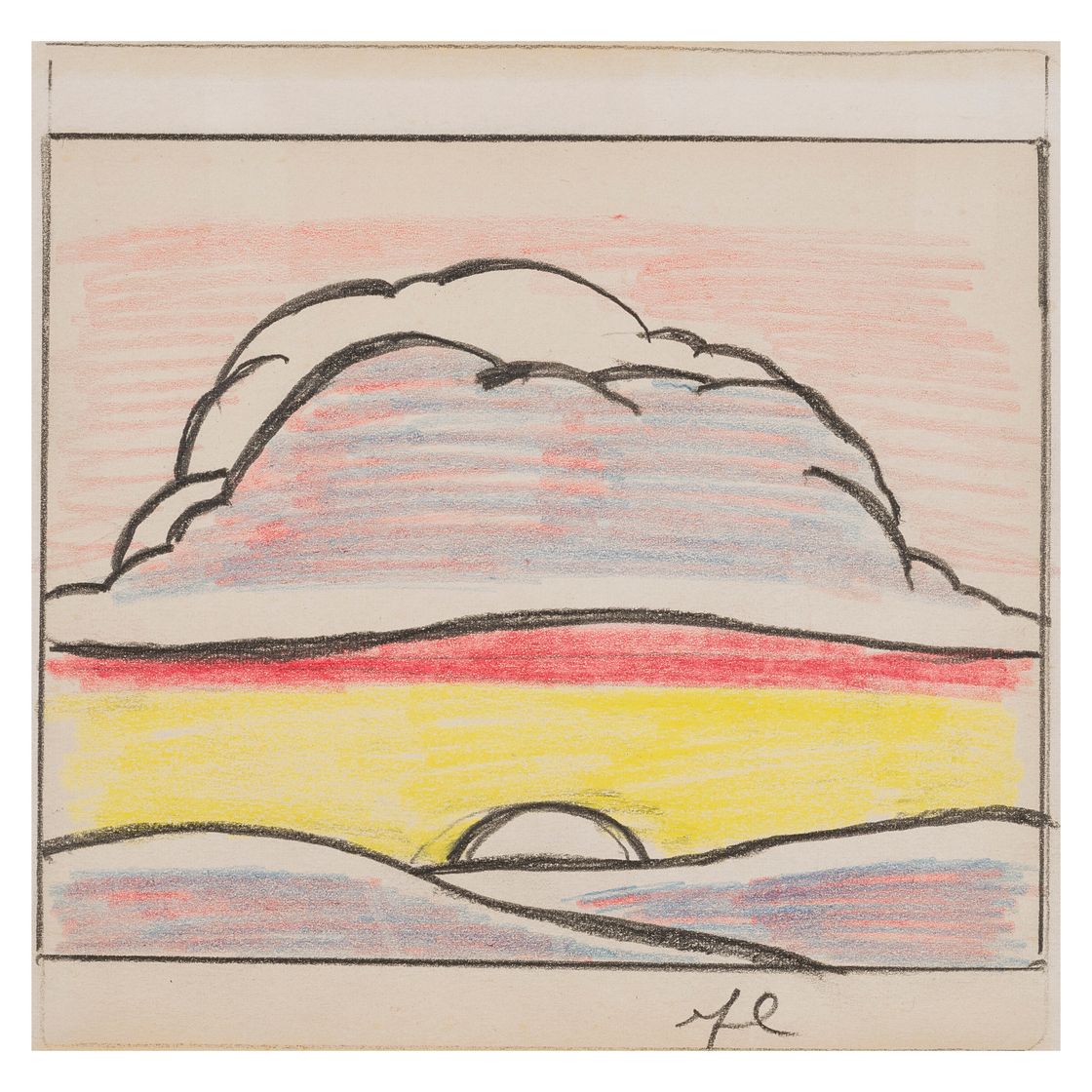 Roy Lichtenstein — Заходящее солнце (этюд), изображение 1
