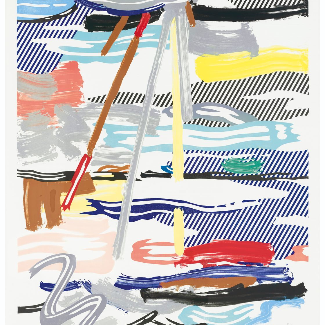 Roy Lichtenstein — Солнечный свет сквозь облака, из серии "Пейзажи"
