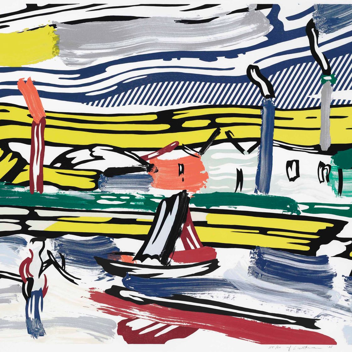 Roy Lichtenstein — Река, судя по пейзажам