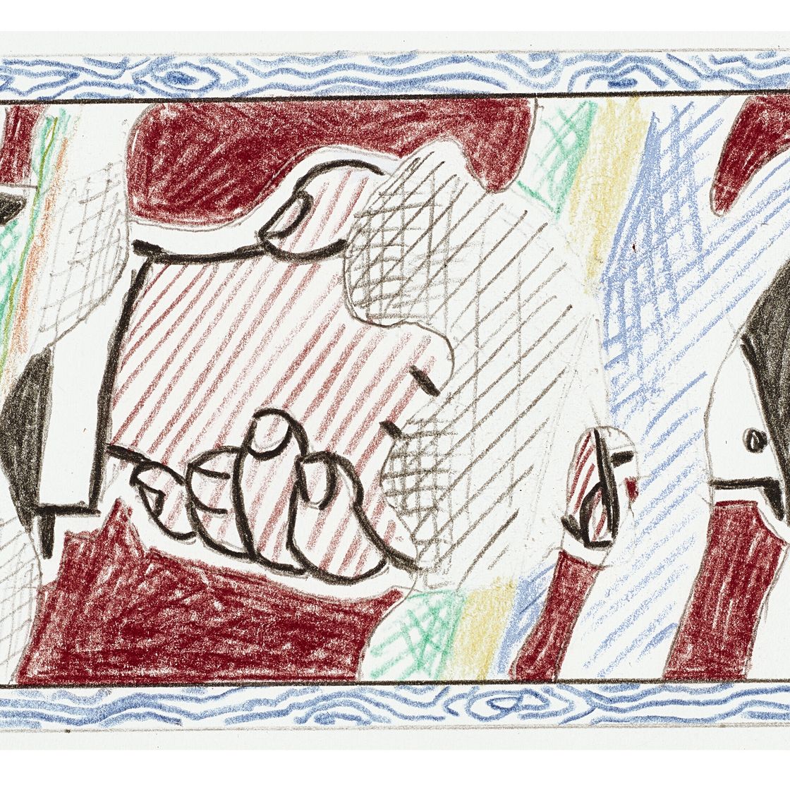 Roy Lichtenstein — Размышления: Рукопожатие (исследование), изображение 1