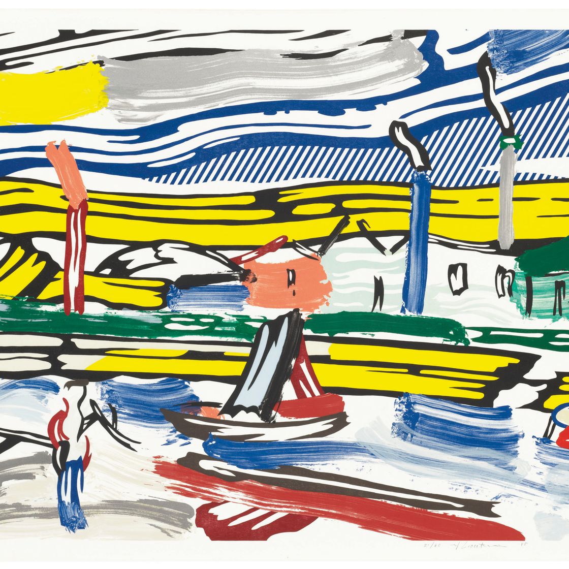 Roy Lichtenstein — Река, судя по пейзажам