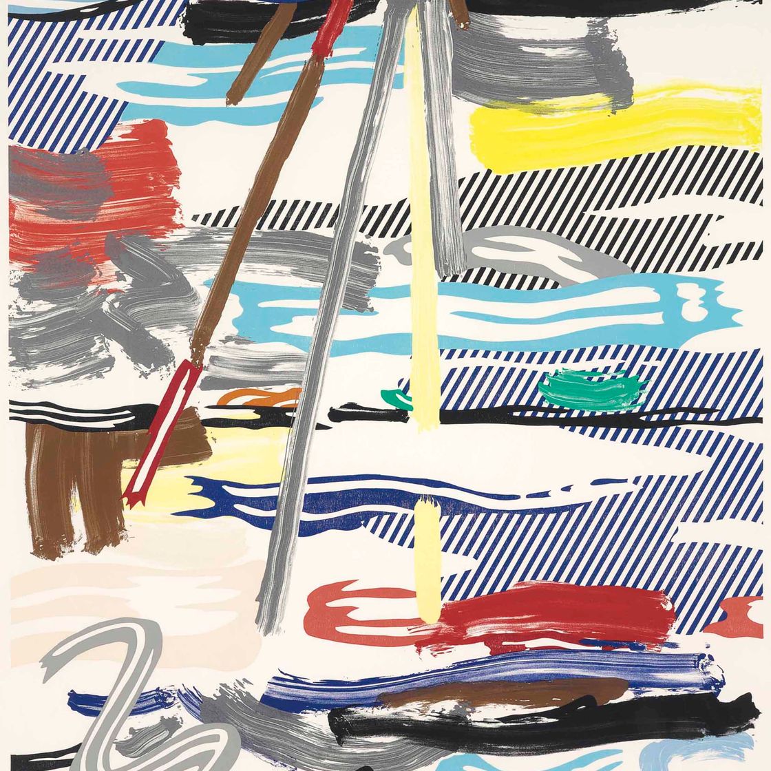 Roy Lichtenstein — Солнечный свет сквозь облака, из серии пейзажей