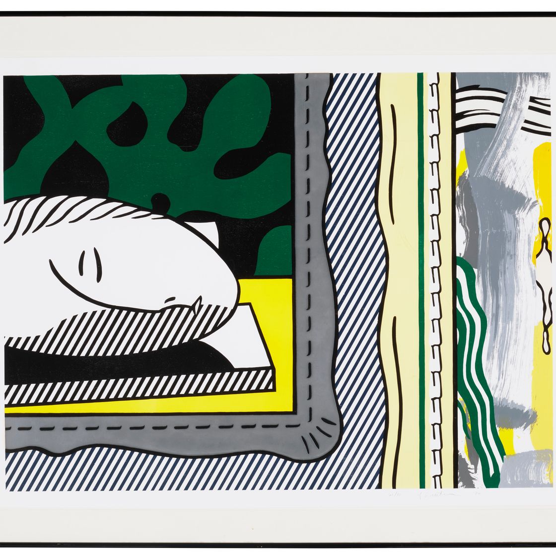 Roy Lichtenstein — Две картины: "Спящая муза" из серии картин, изображение 2