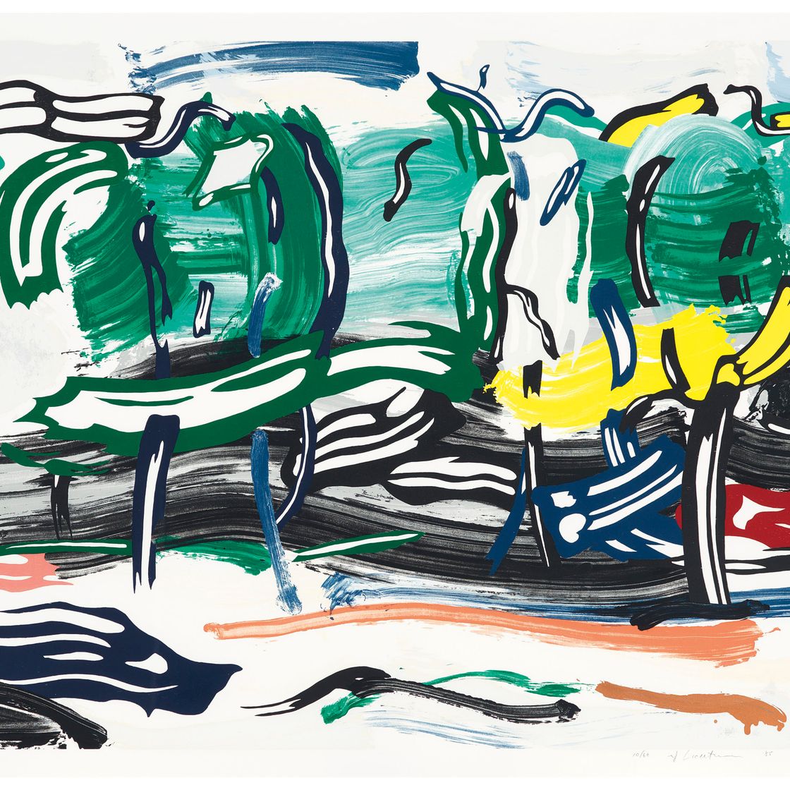 Roy Lichtenstein — Дорога перед лесом, из пейзажей