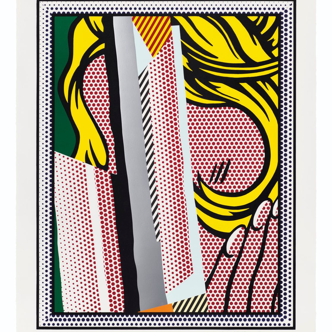 Roy Lichtenstein — Отражения на волосах, из серии "Отражения"