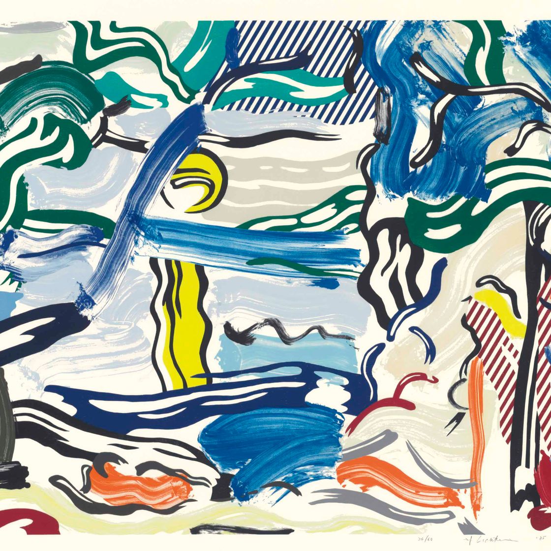Roy Lichtenstein — Лунный пейзаж, из пейзажей