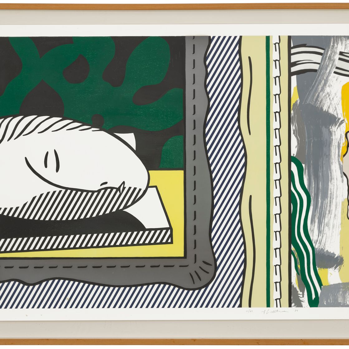 Roy Lichtenstein — Две картины: "Спящая муза" из серии картин, изображение 2