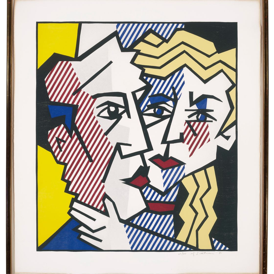 Roy Lichtenstein — Супружеская пара из серии экспрессионистских гравюр на дереве, изображение 2