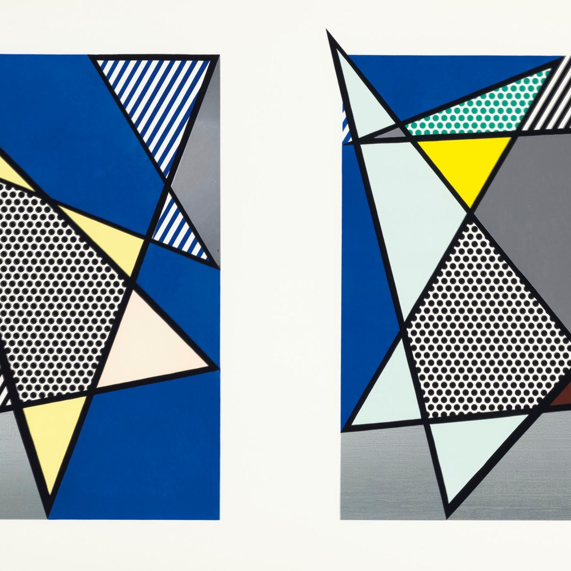 Roy Lichtenstein — Диптих "Несовершенный", 46 1/4" x 91 3/8", из серии "Несовершенный"