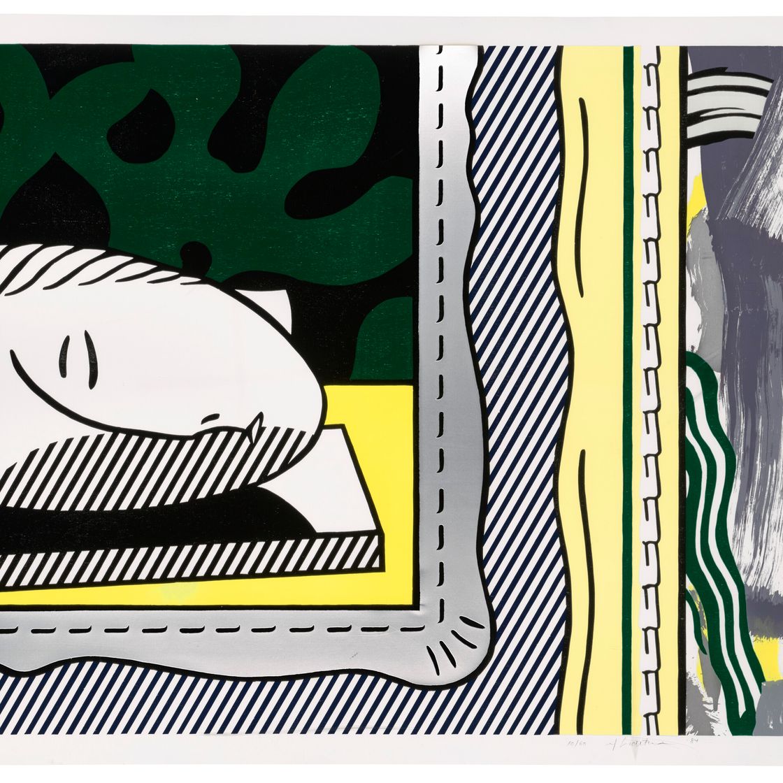 Roy Lichtenstein — Две картины: "Спящая муза" из серии "Картины".