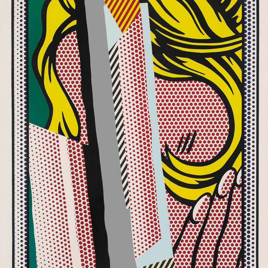 Roy Lichtenstein — Отражения на волосах, из серии "Отражения"