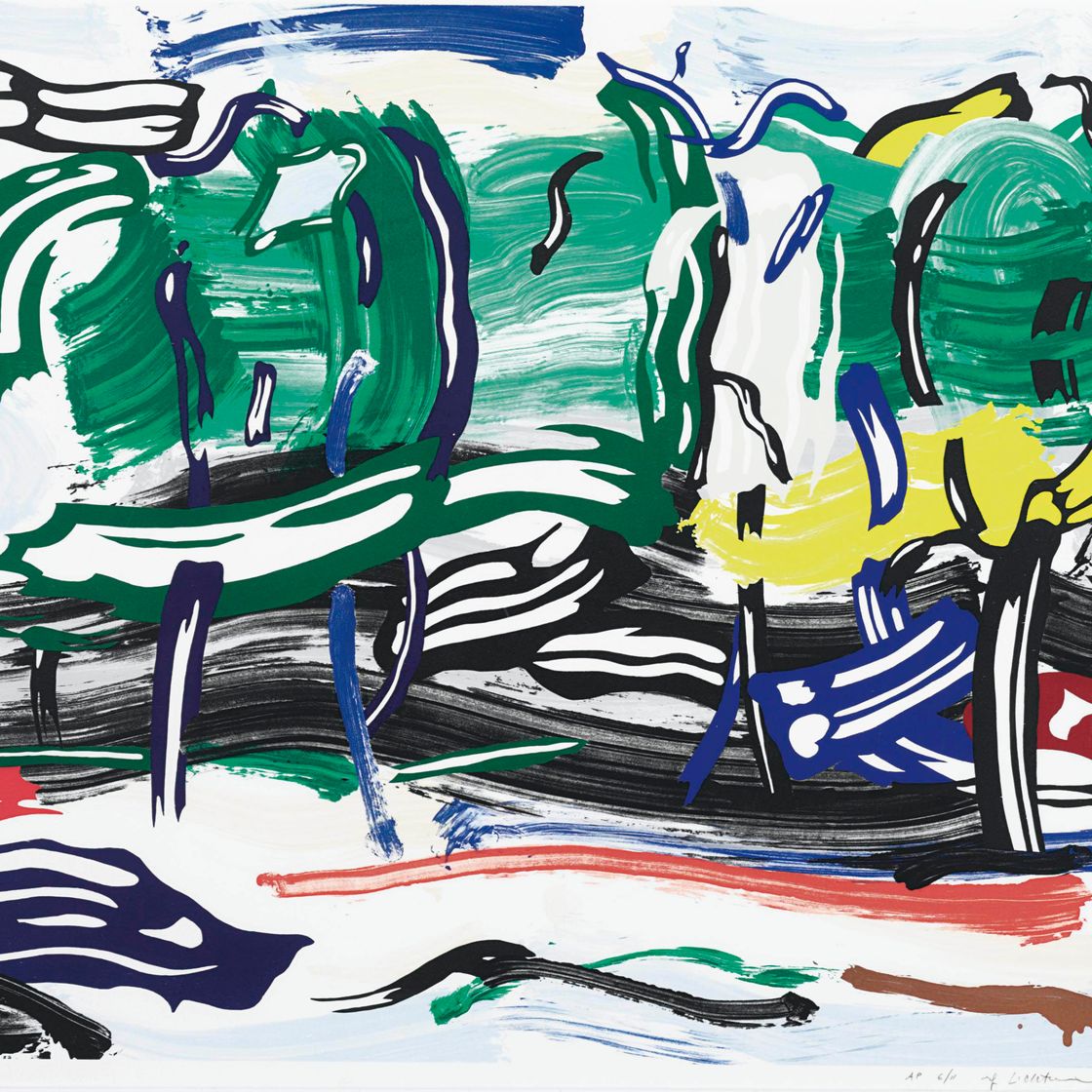 Roy Lichtenstein — Дорога перед лесом, из серии пейзажей (С. 213)