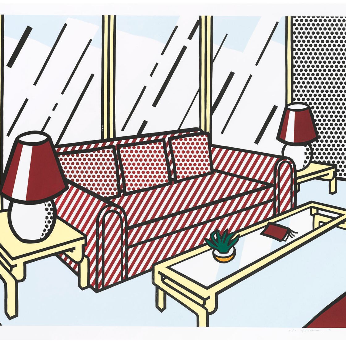 Roy Lichtenstein — Красные лампы из серии "Интерьер" (C. 251)