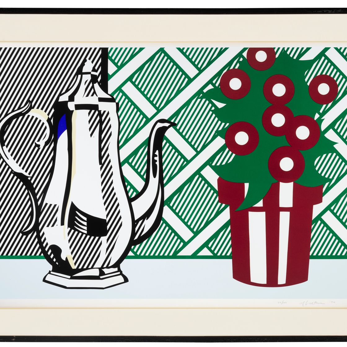 Roy Lichtenstein — Натюрморт с кувшином и цветами, из серии "Шесть натюрмортов", изображение 2