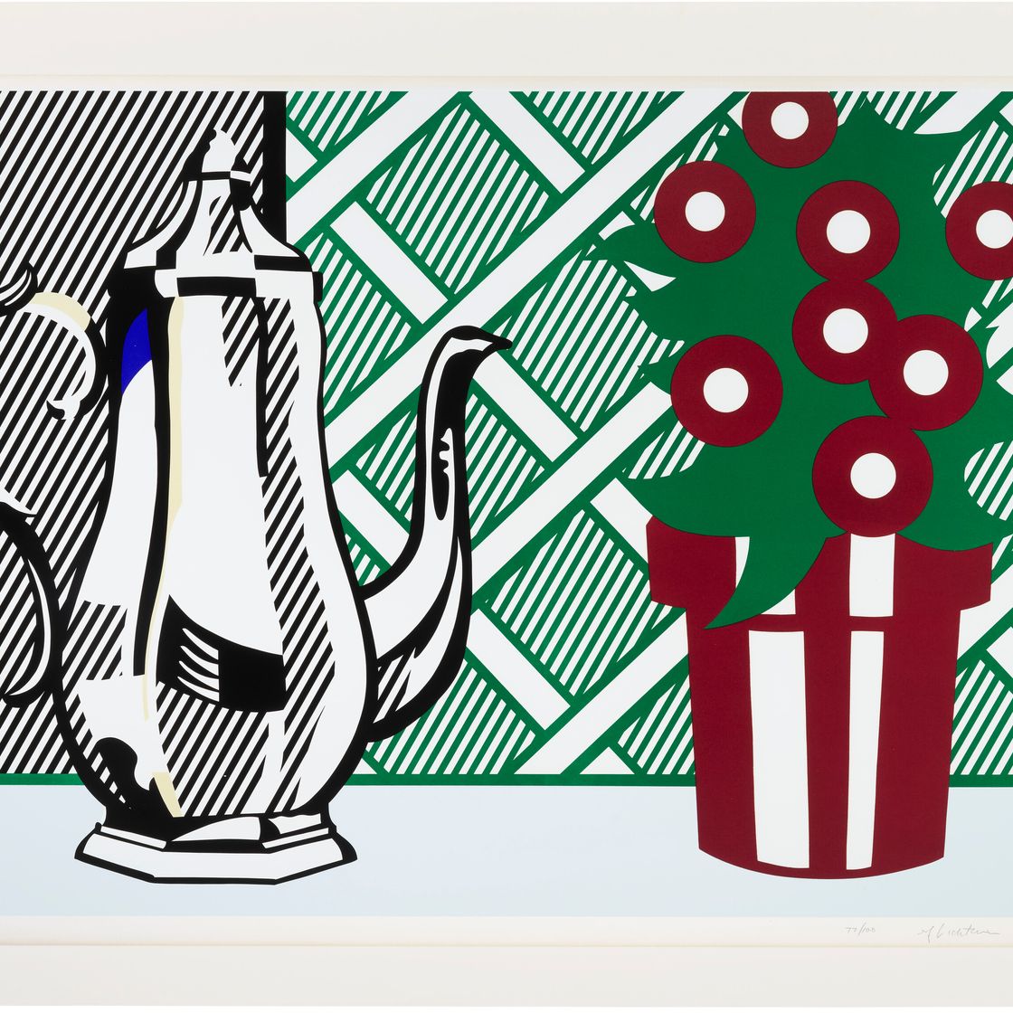 Roy Lichtenstein — Натюрморт с кувшином и цветами, из серии "Шесть натюрмортов", изображение 3