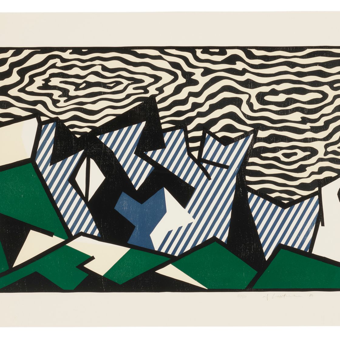 Roy Lichtenstein — Мортон А. Морт, из серии экспрессионистских гравюр на дереве, изображение 1
