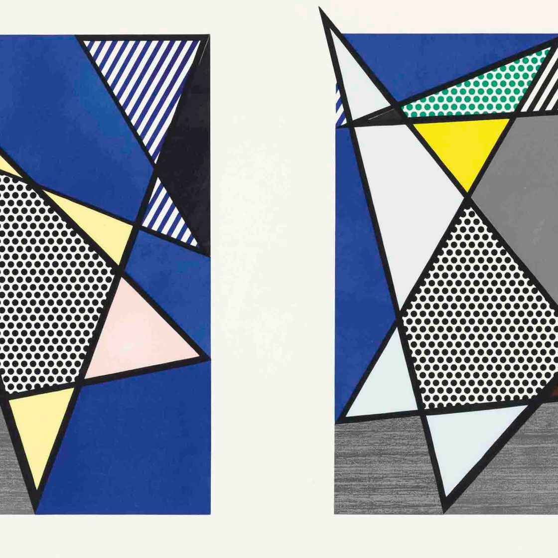 Roy Lichtenstein — Диптих "Несовершенный", 46 ¼ дюйма x 91 3/8 дюйма, из серии "Несовершенный" (C. 219)