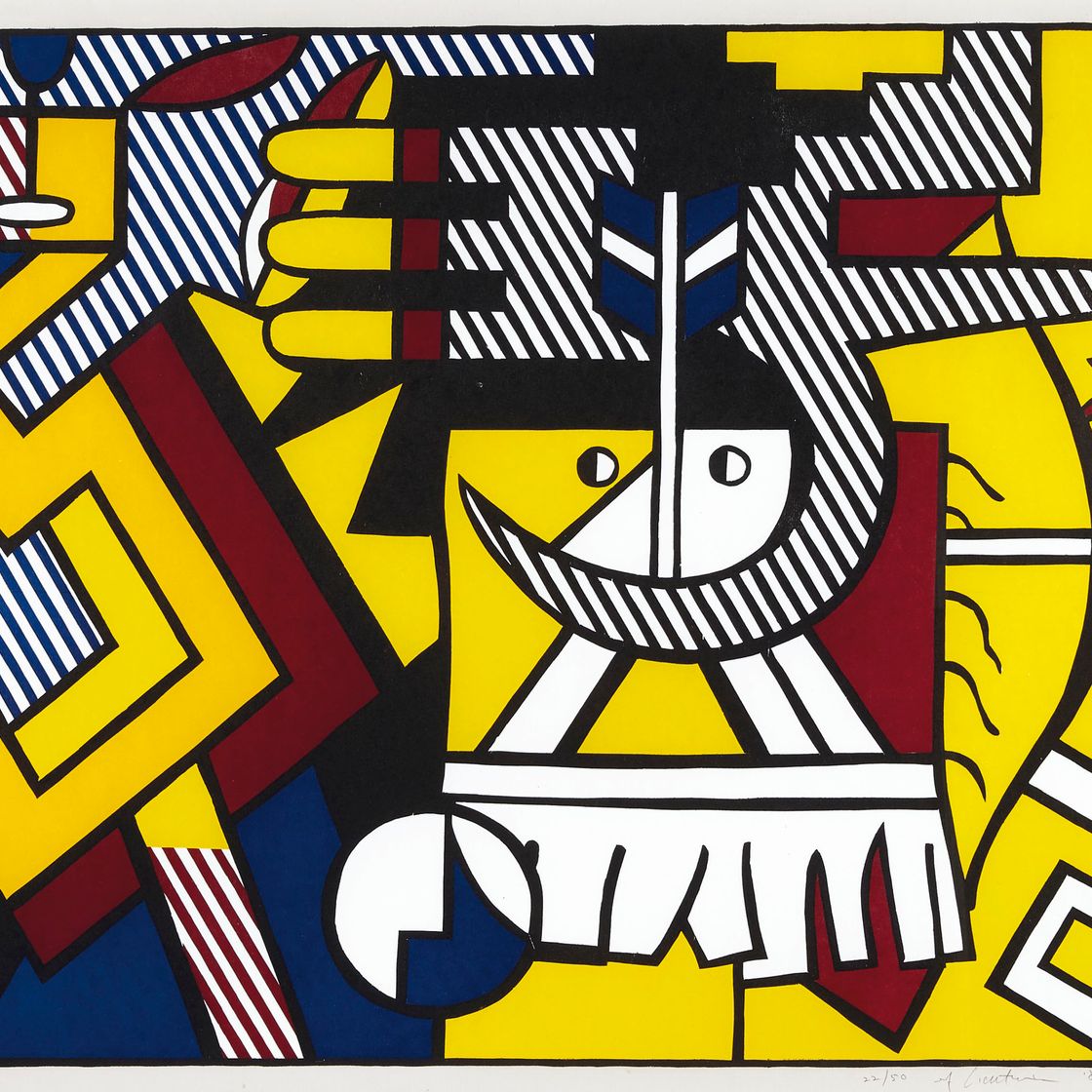 Roy Lichtenstein — Тема американских индейцев VI, из темы американских индейцев