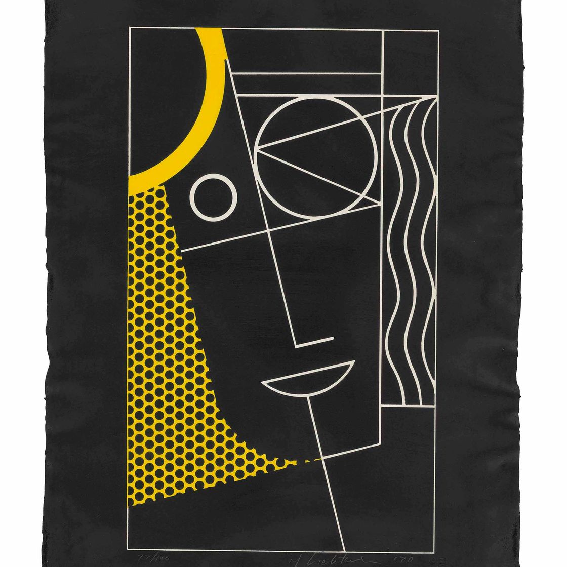Roy Lichtenstein — Современная головка №2, из серии Modern Head